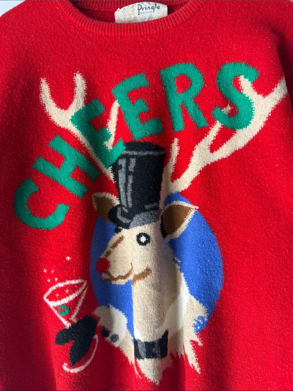 1987 Pringle of Scotland Vintage Cashmere Christmas Sweater
